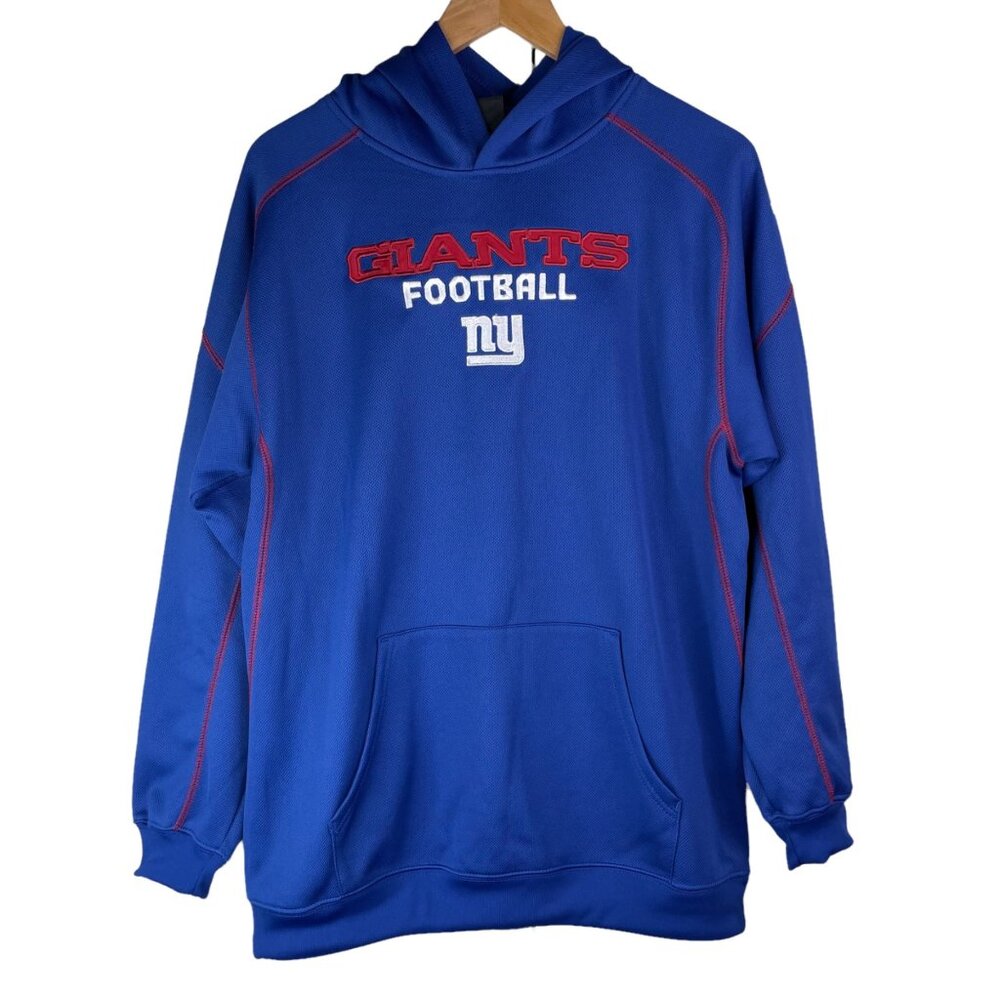 Reebok Sweatshirt Hoodie NY Giants Football NFL Team Apparel Hooded Blue Boys XL